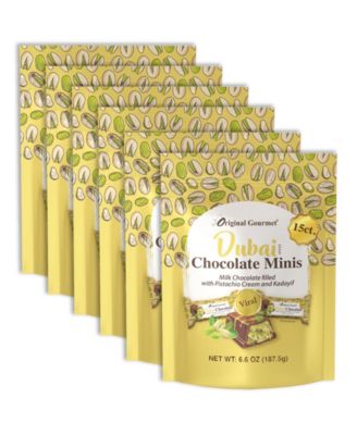 Dubai Milk Chocolate Minis Bars Bag, 6 Pack with 15-Pc.