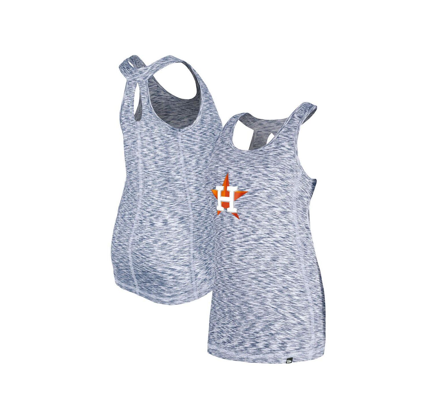 Women's Navy Houston Astros Space Dye Keyhole Back Tank Top