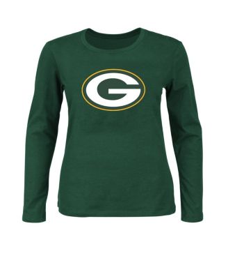 Women's Green Green Bay Packers Plus Size Long Sleeve T-Shirt