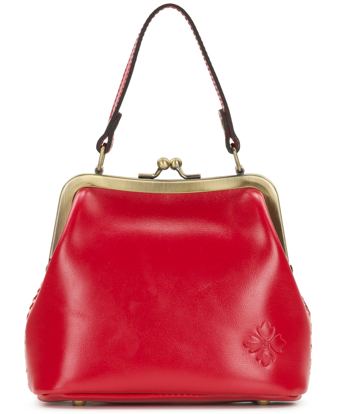 Женская сумка Patricia Nash Laureana Mini Raffia Kisslock Frame Crossbody, цвет: Клубничный — фото 2