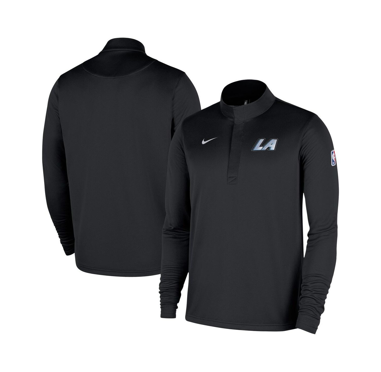 Men's Black LA Clippers 2025/26 City Edition Remix Authentic Coaches Dri-FIT Half-Zip