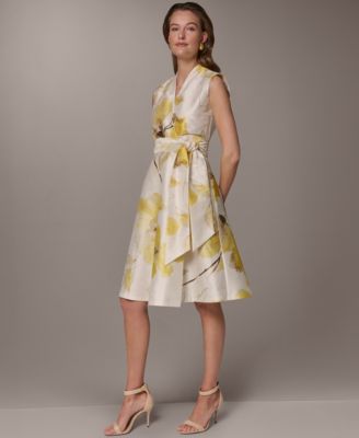 Women's A-Line Floral Midi Dress