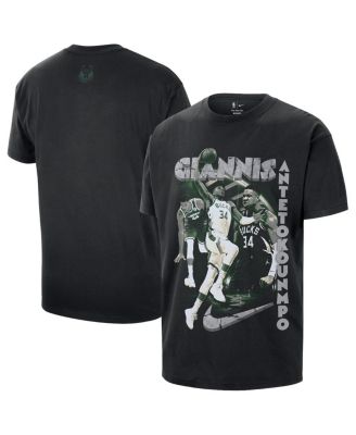 Men's and Women's Giannis Antetokounmpo Black Milwaukee Bucks Athlete T-Shirt