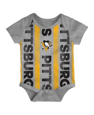 Baby Boys and Girls 3-Pack Pittsburgh Penguins Loyal Buddies Bodysuit Set