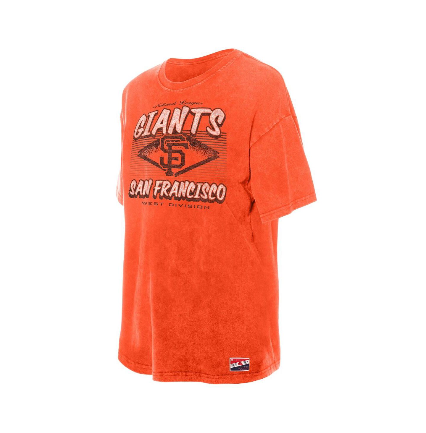 Женская футболка New Era Orange San Francisco Giants Mineral Wash Oversized — фото 2