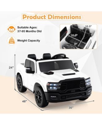 Big Kids 24V Ride On Truck 2-Seater with Music & Remote Control