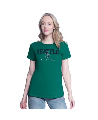 Women's Navy/Teal Seattle Mariners Two T-Shirt Combo Pack