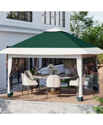 13x13 FT Gazebo Tent Outdoor Pop Up Canopy Tent with Netting, Adjustable Height Instant Gazebos