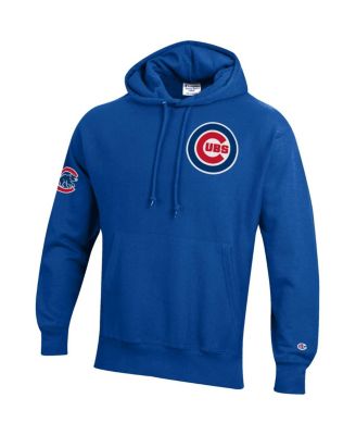 Men's Royal Chicago Cubs Reverse Weave Chenille Hoodie