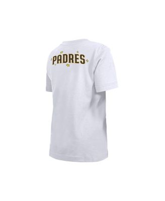 Big Boys and Girls White San Diego Padres Stars Cap T-Shirt