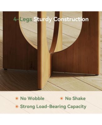 Wooden Square Dining Table for 2-4 People, Small Dinner Table for Dining Room, Kitchen, Small Space