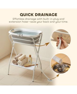 Dog Bath Tub Dog Washing Station Elevated Foldable