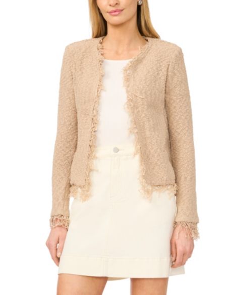 Женские куртки Vince Camuto Fringe Cropped Pull-On Jacket