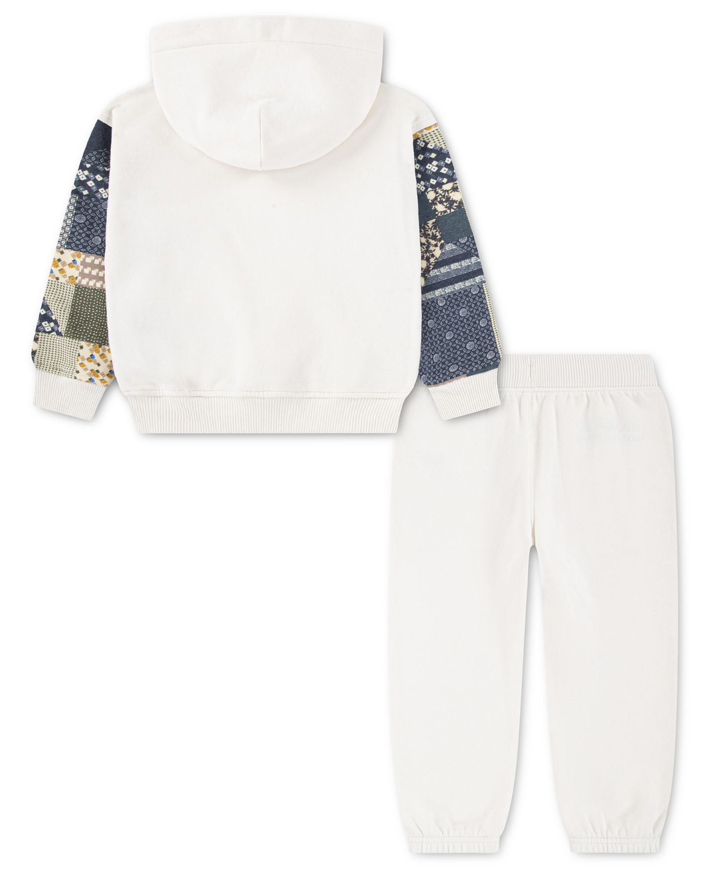 Комплект abercrombie kids Essentials Patchwork Hoodie and Pants, 2-Piece Set для мальчиков, цвет: Белый — фото 2