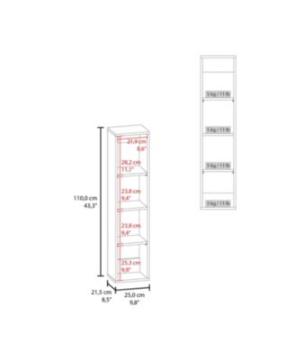 Vento Vertical Wall Bathroom Cabinet with Door for Efficient Organization WHITE
