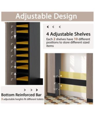 Over the Toilet Storage Cabinet with Adjustable Shelves