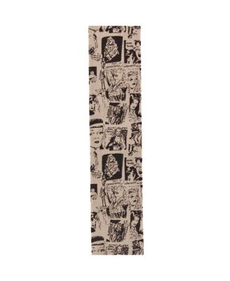 Men's Vintage Comic Art Novelty Silk Button End Suspenders