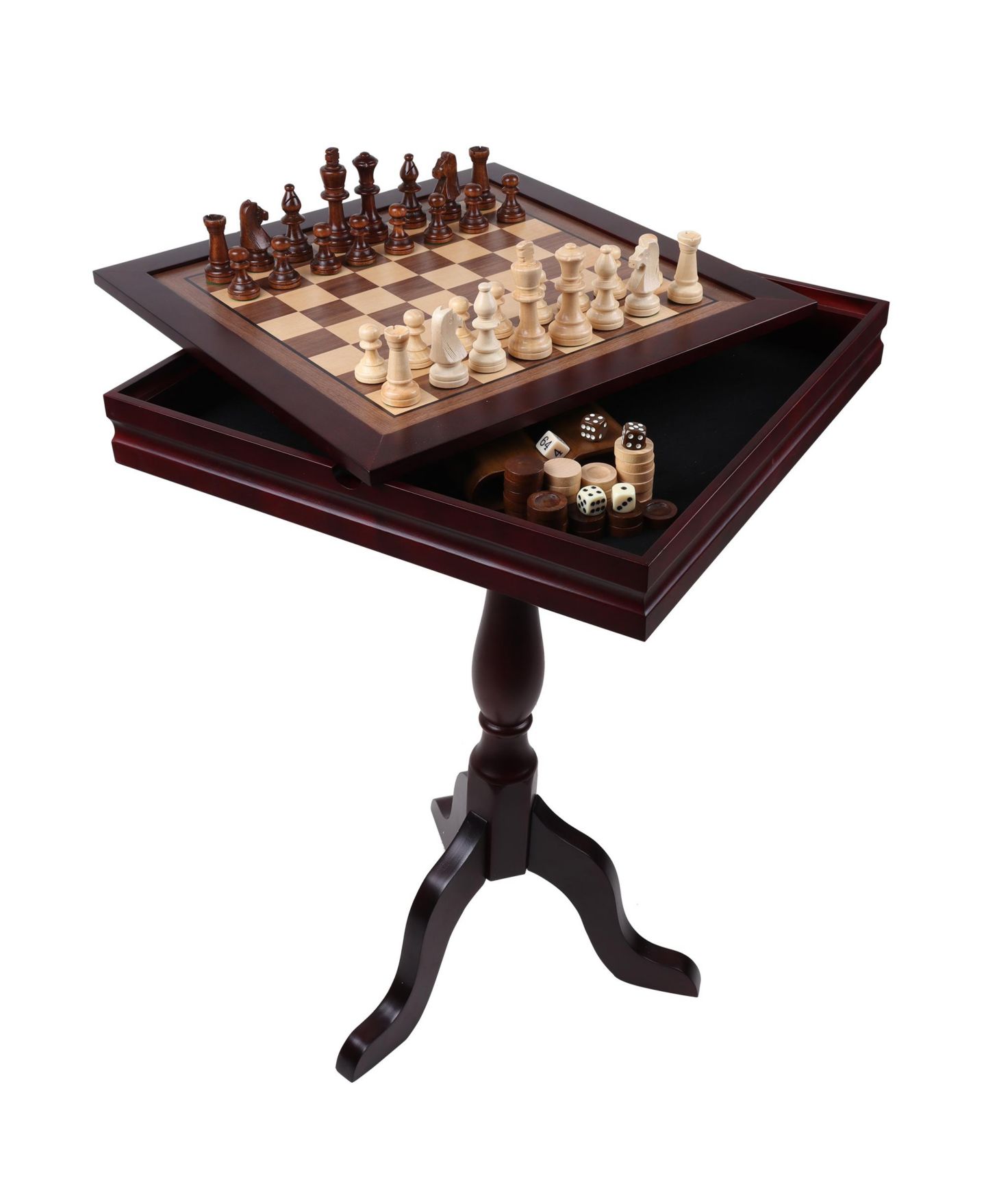 Детская игрушка GSE Games & Sports Expert Wooden 3-in-1 Chess, Checkers & Backgammon Table, Ages 8+ — фото 1