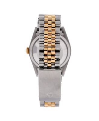 Oyster Perpetual Datejust Automatic Watch in Stainless Steel and Gold with Diamond Markers 36mm