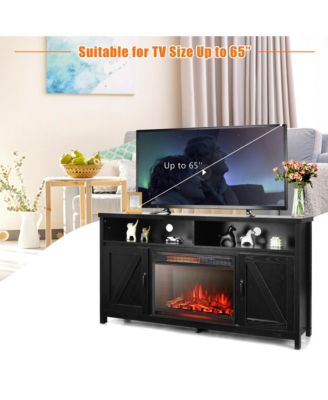 59'' Fireplace TV Stand W/ 25'' 1350W Electric Fireplace Heater