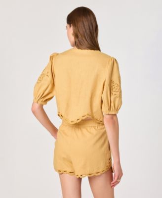 Women's Sleeveless Button-Front Top