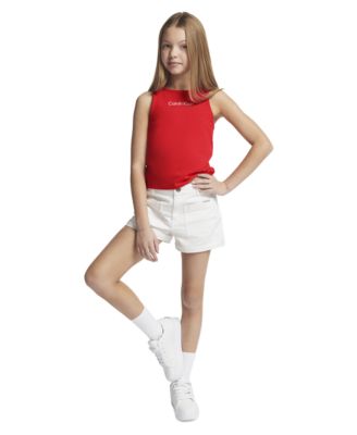 Girls' 7-16 Cuffed Denim Shorts