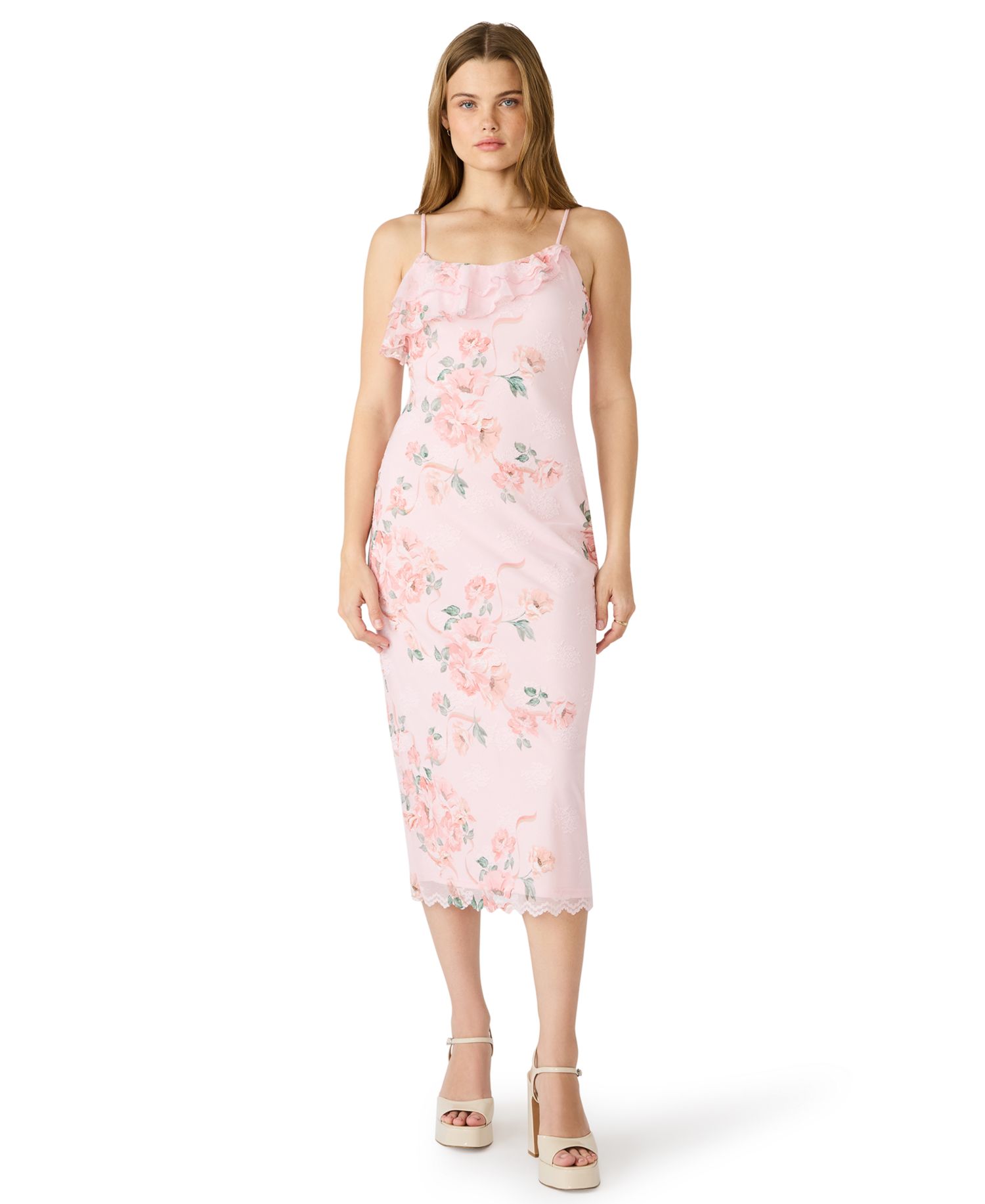 Women's Juliany Floral Printed Mesh Dress