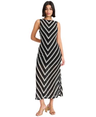 Donna Morgan - Women's Crochet Sleeveless Midi Dress