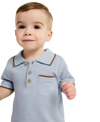 Baby Boys' Tipped Polo Shirt and Twill Shorts, 2-Piece Set