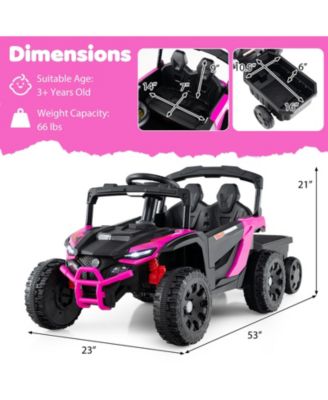 12V Electric Ride On Tractor with Parent Remote for Kids