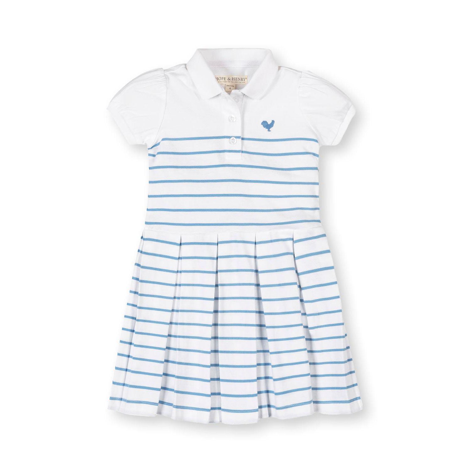 Toddler Girls Organic Puff Sleeve Pique Polo Dress