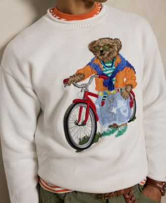 Men's Bears Print Crewneck Sweater