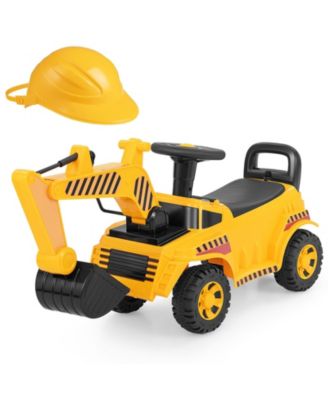 Toddler Ride-On Excavator with Adjustable Digging Shovel