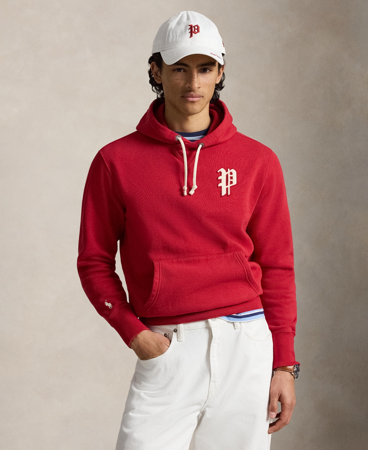 Polo Ralph Lauren Men's Long-Sleeve Logo Patch Sweatshirt - Ralph Red