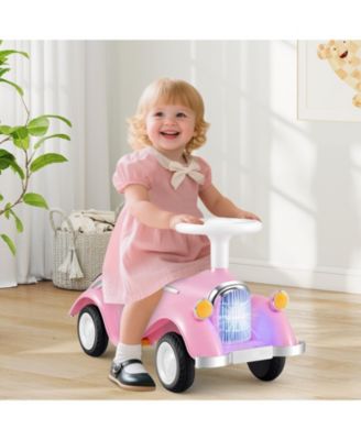 Toddler Ride On Toy Classic Sliding Car with Horn & LED Headlight