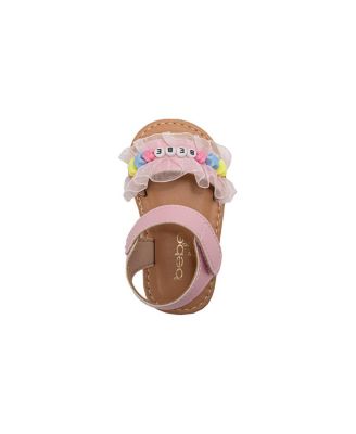 Big Girls Girl's  Fashion Sandals – Dressy Shoes with Ruffle Detail Mix Beads