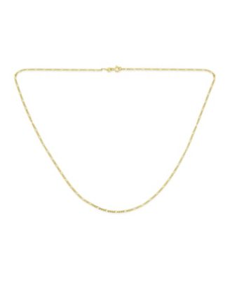 Ultra Thin Lightweight 1.2MM Figaro Link Chain Necklace 14K Gold Plated .925 Sterling Silver
