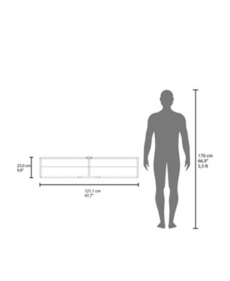 Arctic Floating White TV Stand with Open Shelves for Storage, Modern Design.