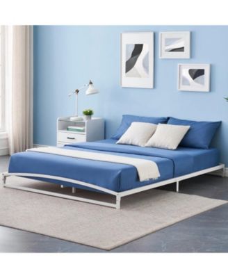6inch Low Profile Queen Bed Frame Heavy Duty Metal Platform Steel Slats No Box Spring Noise-Free Easy Assembly