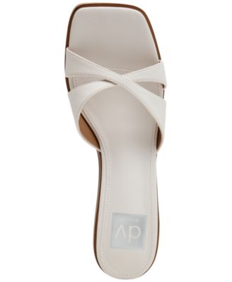 Women's Seless Criss-Cross Wood Heel Dress Sandals