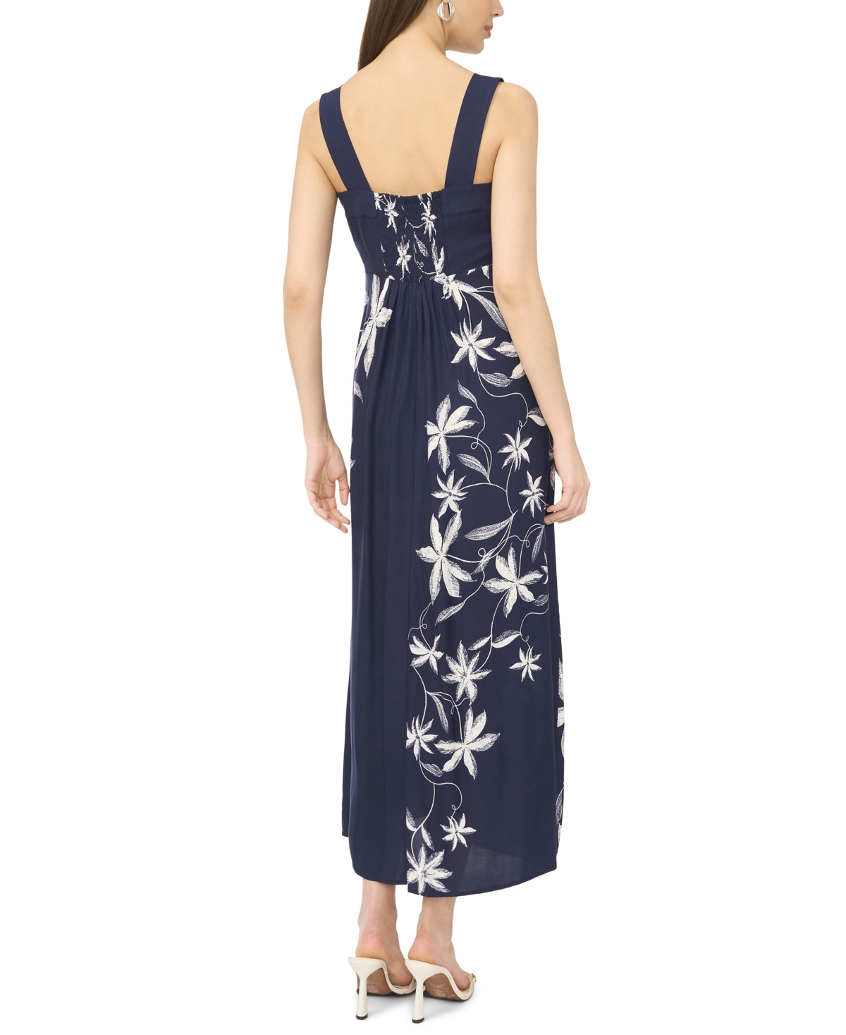 Msk Petite Printed Square Neck Maxi Dress
