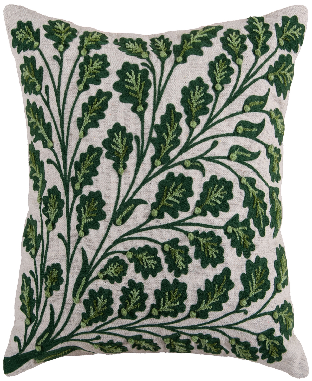Rizzy Home Elizabeth Cotton Decorative Pillow, 18" X 18" In Green