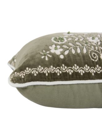 Minnie Cotton Velvet Decorative Pillow, 14" x 20"