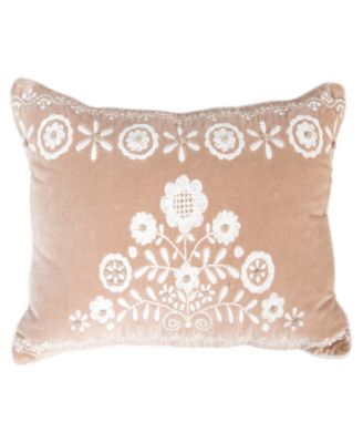 Minnie Cotton Velvet Decorative Pillow, 14" x 20"