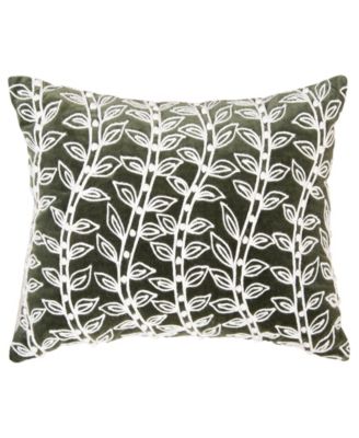 Ella Cotton Velvet Decorative Pillow, 14" x 20"