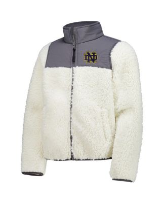 Big Boys and Girls Charcoal Notre Dame Fighting Irish Teddy Sherpa Jacket