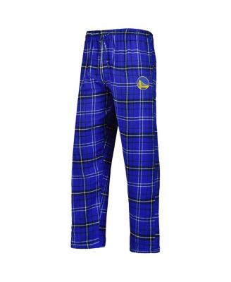 Men's Royal/Black Golden State Warriors Ultimate Plaid Flannel Pants