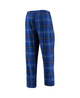 Men's Blue/Black New York Knicks Ultimate Plaid Flannel Pants
