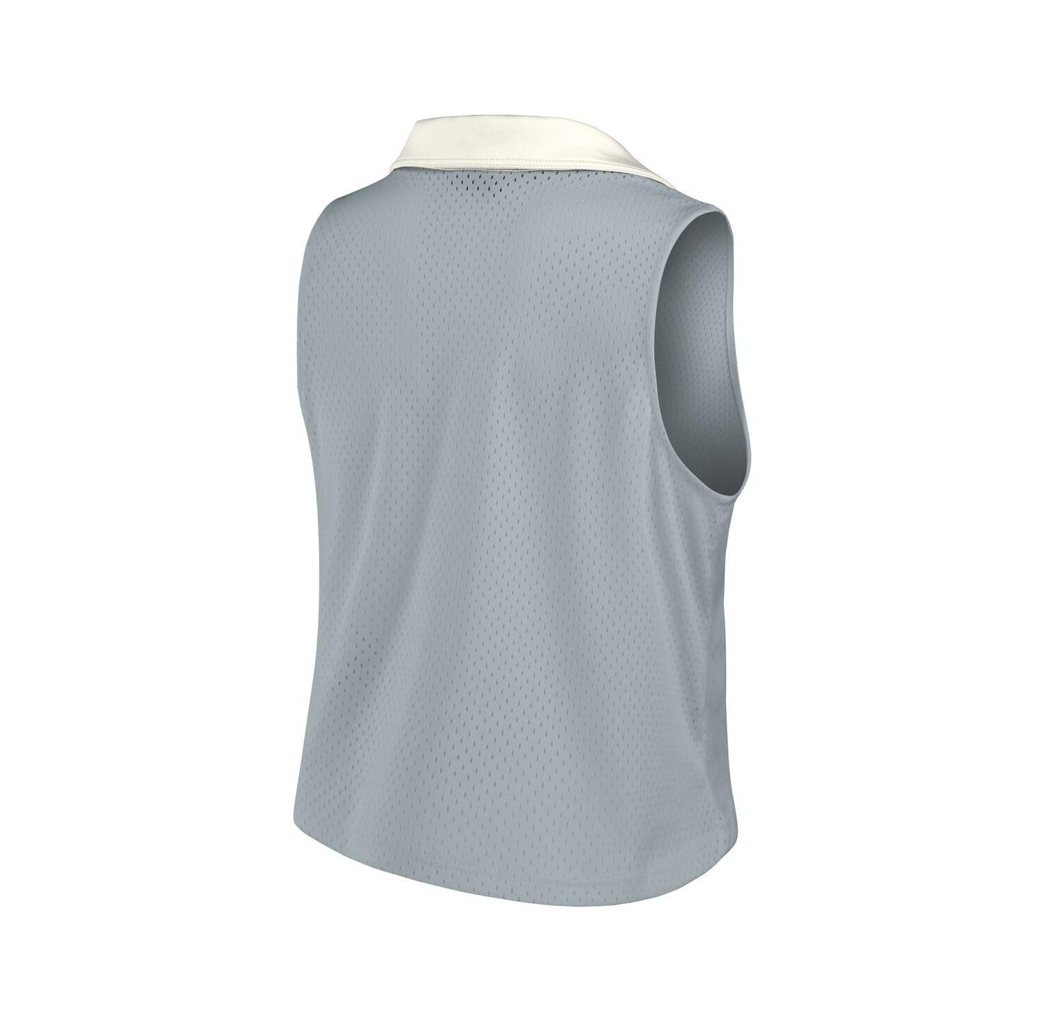Women's Gray Philadelphia Eagles Studio Wellness V-Neck Tank Top