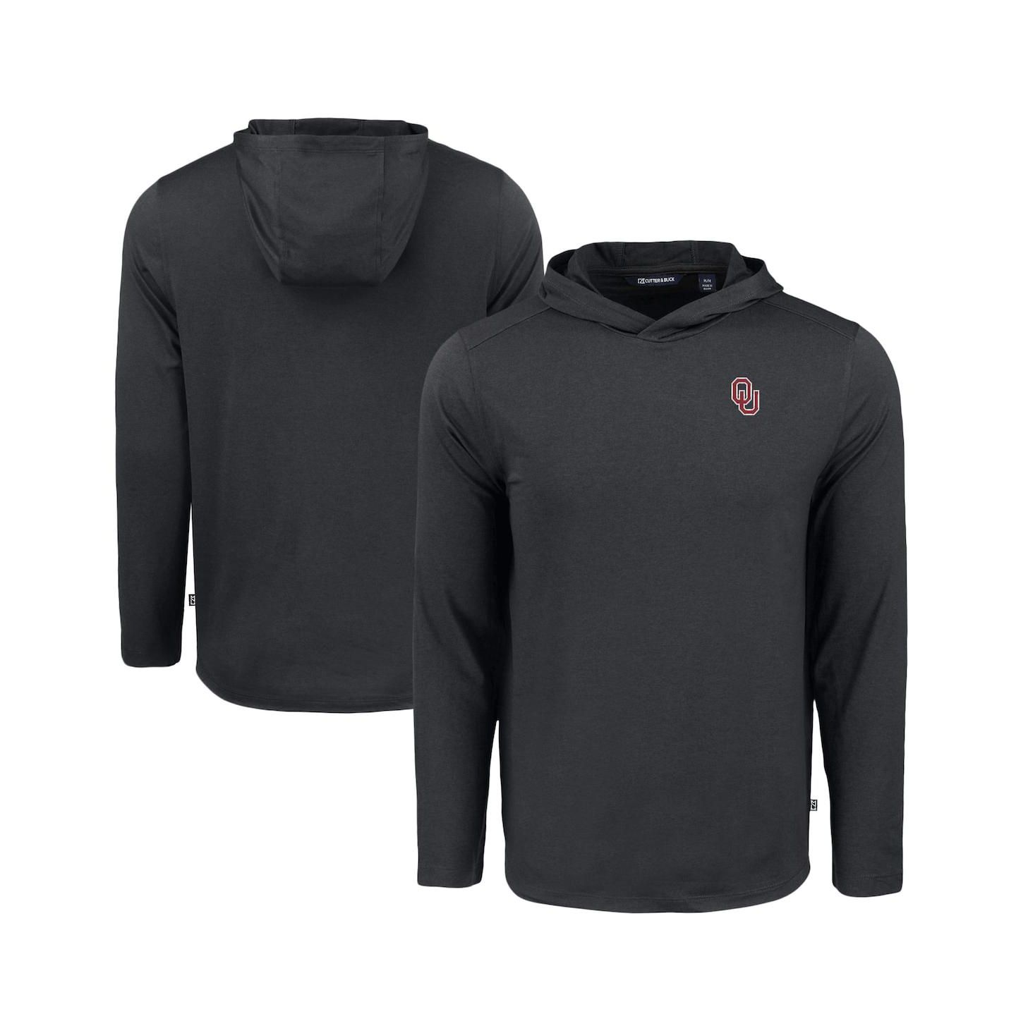 Мужское худи Cutter & Buck Black Oklahoma Sooners Coastline Epic Comfort Eco Long Sleeve — фото 1